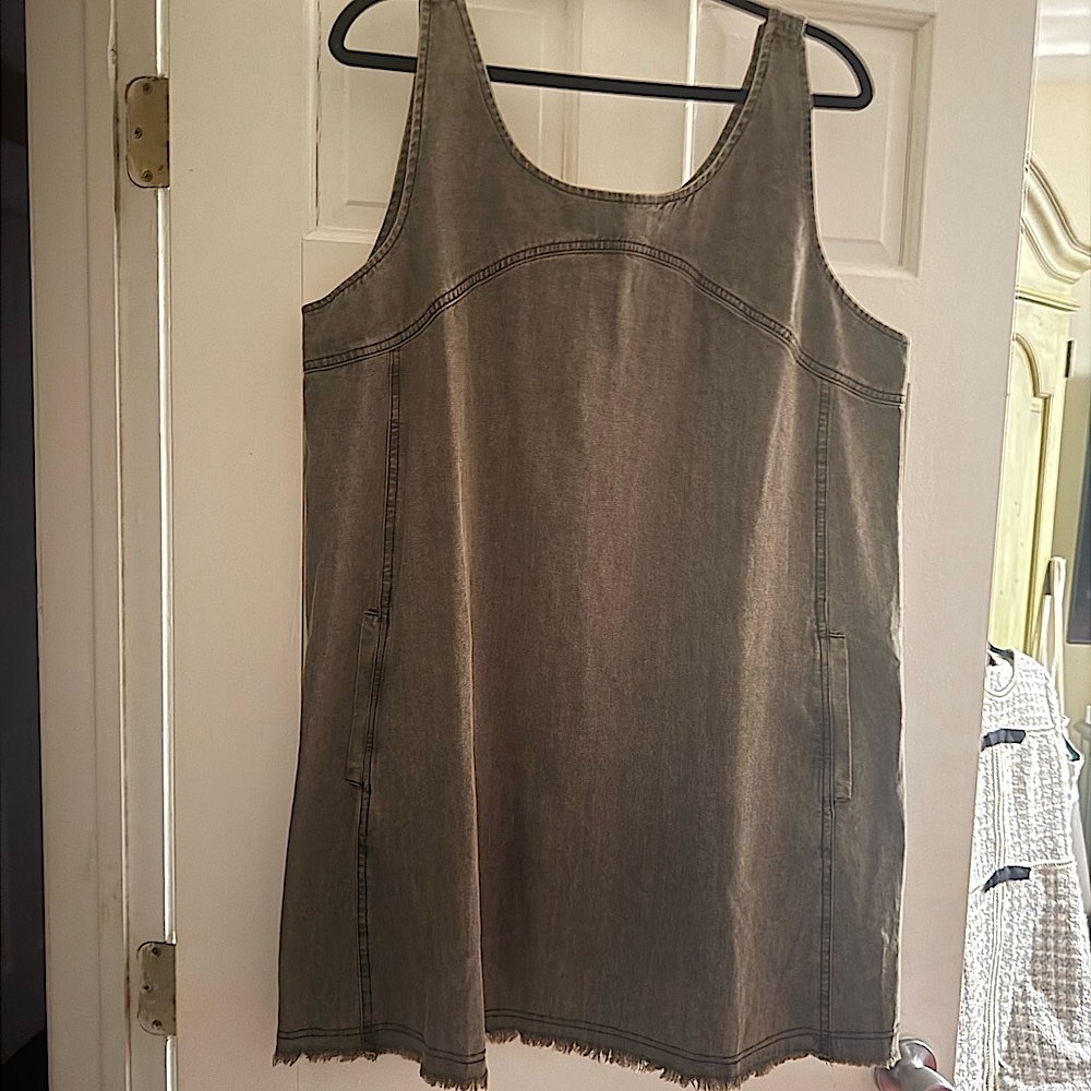 NATURAL LIFE Gray Denim Tank Dress